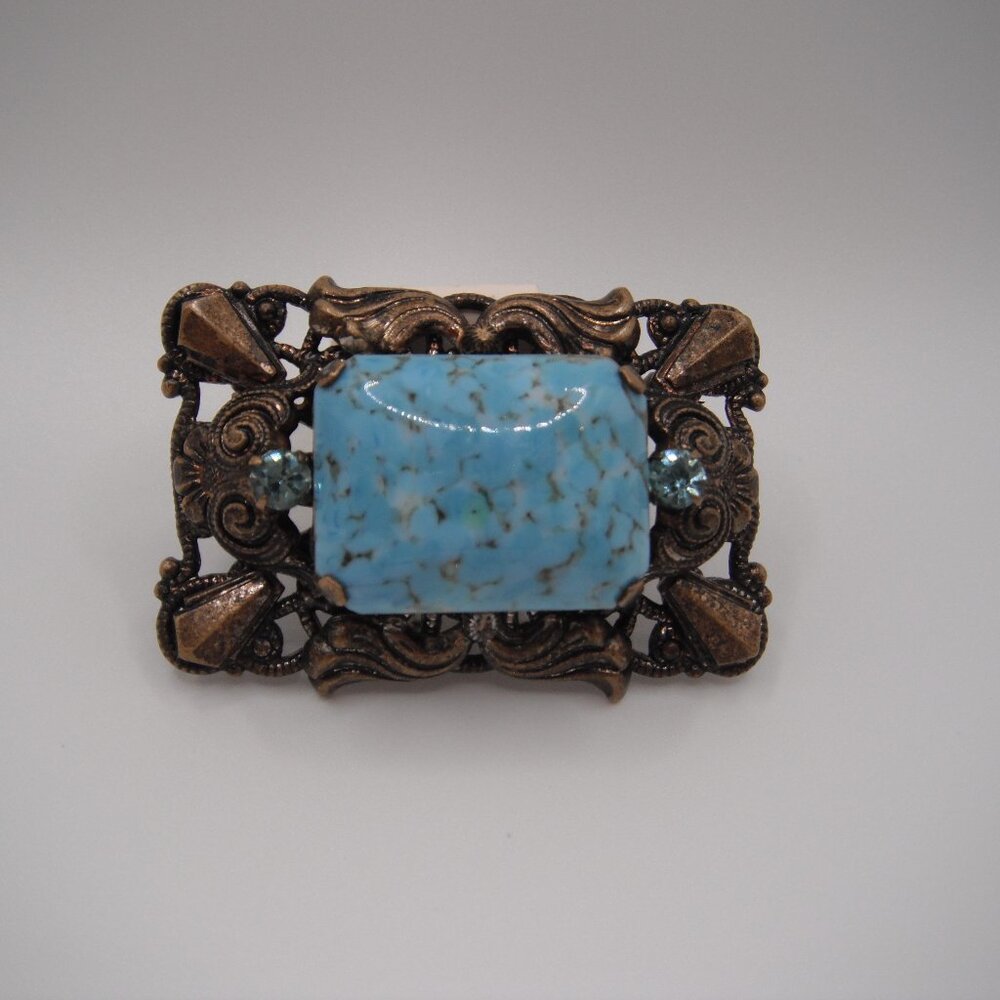 Vintage Turquoise Brooch Pin